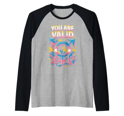 Transgender Pride You Are Valid Damen Unisex Trans Flagge Raglan Transgender Pride You Are Valid Damen Unisex Trans Flagge Raglan von Boldly Queer - Expressive Pride Apparel for All