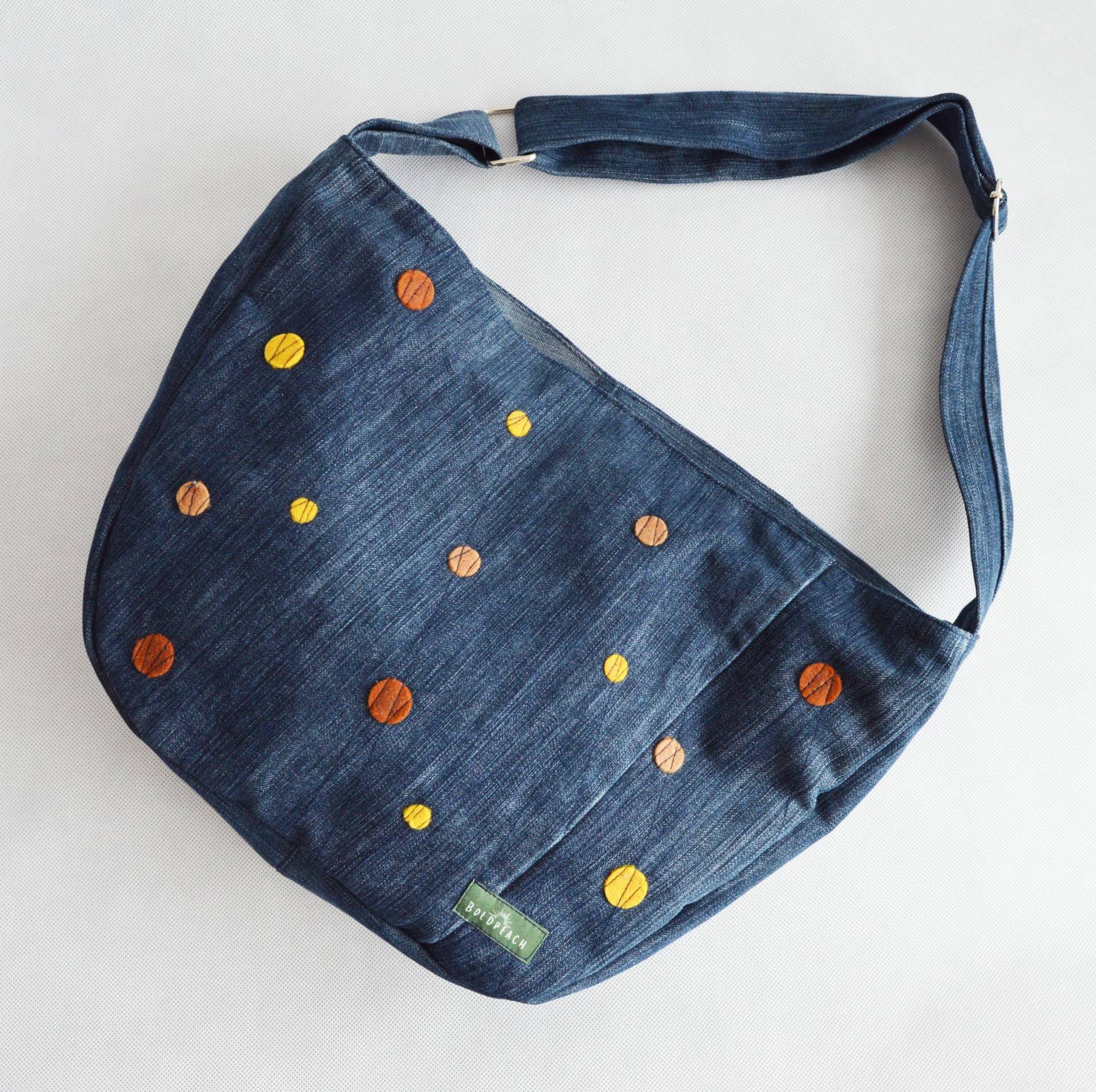 Umhängetasche Fahrradtasche Denim Jeans Gepunktet Minimalistisch 1.1 Basic Kollektion Umhängetasche Fahrradtasche Denim Jeans Gepunktet Minimalistisch 1.1 Basic Kollektion von Boldpeach