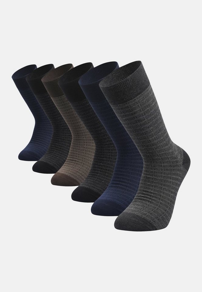 Bolero Freizeitsocken Bolero 6er-Pack Supreme Herren-Hochwertige Karierte Socken von Bolero