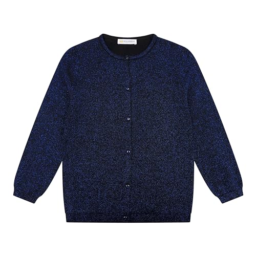 Bolerose Mädchen Lange Ärmel mit Knöpfen Glitzer Kinder Kinder Cardigan (Nachtblau, 5-6 Jahre) von Bolerose