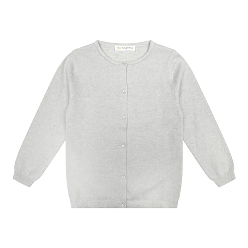 Bolerose Mädchen Lange Ärmel mit Knöpfen Glitzer Kinder Kinder Cardigan (Silber, 13-14 Jahre) von Bolerose