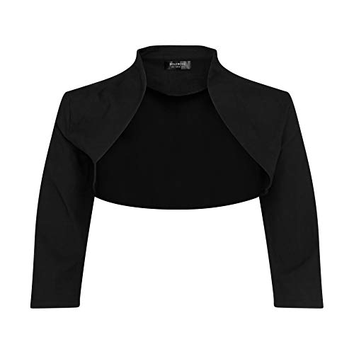 Bolerose Maßgeschneiderte 3/4 Hülse Bolero (Schwarz, XS) von Bolerose