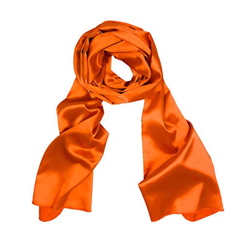 Bolerose Satin Hochzeit Brautjungfer Abschlussball stahlen Schärpe Schalverpackung Schal (Orange, Einheitsgröße) von Bolerose