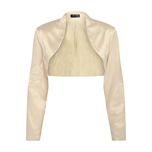Bolerose formal Satin Langen Ärmel Bolero (Champagner, M) von Bolerose