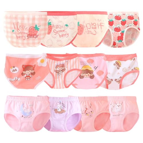 12 Pack Mädchen Unterwäsche Baumwoll Mädchen Schlüpfer Weich Atmungsaktiv Baby Slips 2-14 Jahre von Boletochic