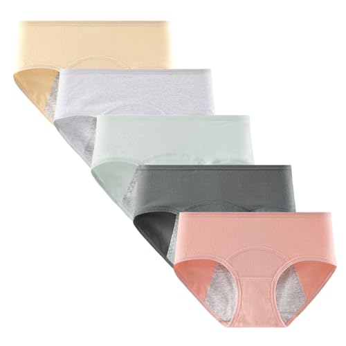Boletochic Damen Periodenhöschen Starke StröMung Hohe SaugfäHigkeit Unterwäsche Baumwolle MenstruationsunterwäSche Für Frauen & MäDchen von Boletochic