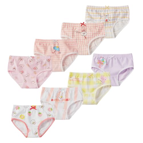 Boletochic Mädchen Unterhosen Baumwolle Baby Unterwäsche für 2-12 Jahre Kleinkind Höschen weich atmungsaktiv Slips 8er Pack von Boletochic