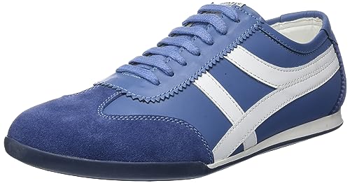 Boline Herren Sneakers aus Leder, Blau Weiss, 42 EU von Boline