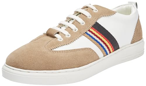 Boline Herren Sneakers aus Leder, Weiss Beige, 43 EU von Boline