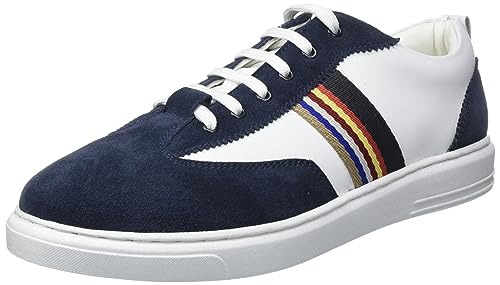 Boline Herren Sneakers aus Leder, Weiss Marine, 40 EU von Boline