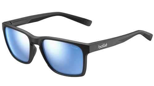 Bolle - Reverence, Black Matte, Sky Blue Polarized, Medium, Unisex, Erwachsene von Bolle