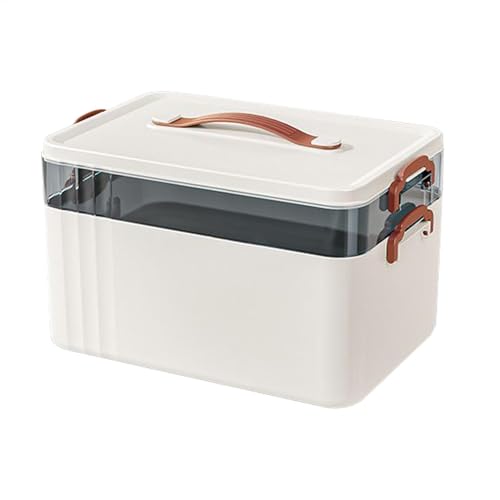 Bollisate Mehrschichtige Medizin-Organizer-Box, mehrstöckiger Halter, Medizin-Organizer mit Griff, transparentes Familien-Sicherheitszubehör, Werkzeugbehälter für Camping, Heimgebrauch Bollisate Mehrschichtige Medizin-Organizer-Box, mehrstöckiger Halter, Medizin-Organizer mit Griff, transparentes Familien-Sicherheitszubehör, Werkzeugbehälter für Camping, Heimgebrauch von Bollisate