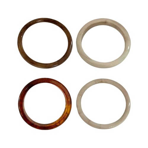 Bollisate Resin Armband - 4er Set Acryl Armreifen | Punk Geometrisches Armband Damen Schmuck Für Alltag Feiern Reisen Zuhause von Bollisate