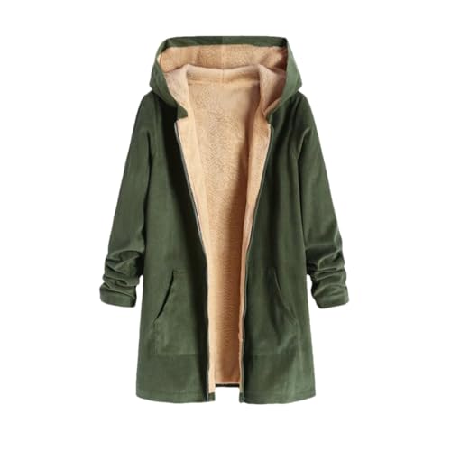 Bollrllr Damen Herbst Fleecejacke Mit Kapuze Warme Mit Fleece Gefütterte Reißverschlussjacke GN S von Bollrllr