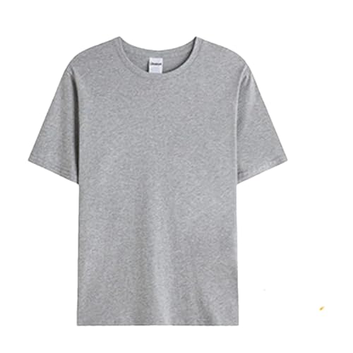 Damen Basic T-Shirts Rundhals Kurzarm Tops Oversized Soft Classic Tees, hellgrau, XXX-Large von Bollrllr