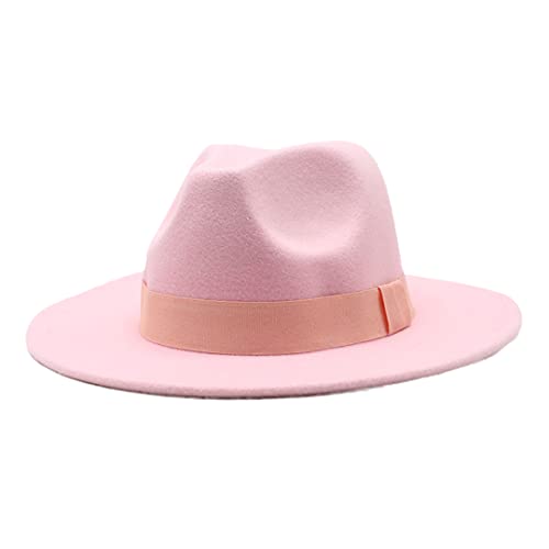 Frühling Herren Hut Breite Krempe Filz Fedora Retro Casual Outdoor Hut von Bollrllr