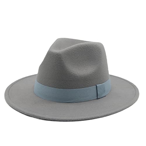 Herren Hut Fedora Hut Breite Krempe Band Solid Classic Formal Vintage Fedora von Bollrllr