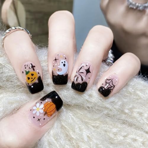 Boloshine 20PCS Halloween Nagelsticker, Selbstklebend UV Gel Nagelfolie Halbgehärtete Nagelaufkleber für Frauen Mädchen Halloween Party Abschlussball - Dunkles Märchen von BoloShine