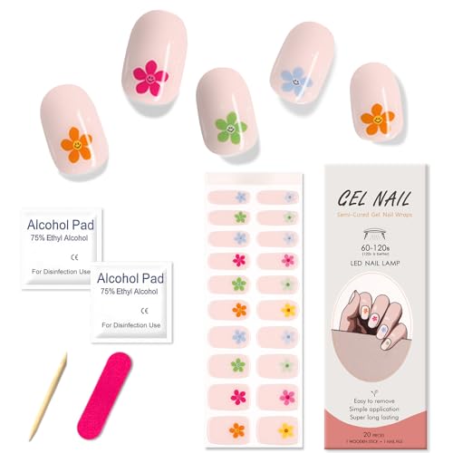 Boloshine Halbgehärtete UV Gel Strips, 20Pcs Salonqualität Gel Nagellack Aufkleber, Nagelfolie Selbstklebend, Langanhaltende Wasserdicht Nagelaufkleber UV/LED-Lampe Erforderlich, Blumenfee Boloshine Halbgehärtete UV Gel Strips, 20Pcs Salonqualität Gel Nagellack Aufkleber, Nagelfolie Selbstklebend, Langanhaltende Wasserdicht Nagelaufkleber UV/LED-Lampe Erforderlich, Blumenfee von BoloShine