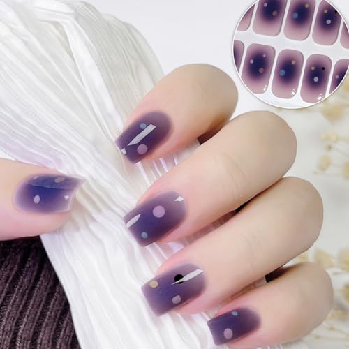 Boloshine UV Gel Nagelfolien, 20 Stück Nagelaufkleber Nagelsticker Halb Ausgehärtete Selbstklebend Gel Nail Stickers Aufkleber Nail Art Stickers DIY für Damen Mädchen (Traubenblasen) von BoloShine