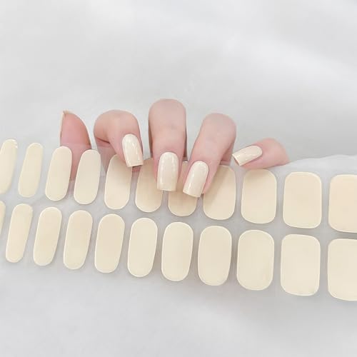 Boloshine UV Gel Nagellack Aufkleber, 22PCS Nagelfolie Selbstklebend Wraps Gel Nagelaufkleber mit Nagelfeile und Stick, Mode DIY Nagel Dekoration Nail Art Stickers für Damen Mädchen(Weiße Kamelie) von BoloShine