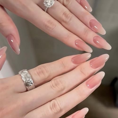 Boloshine UV Gel Nagelsticker Selbstklebend, 20PCS Halb Ausgehärtete Nagellack zum Aufkleben, Salonqualität Gel Nagellack Streifen mit Nagelfeile und Stick für Damen Mädchen(Glasierter Rosa Pfirsich) von BoloShine