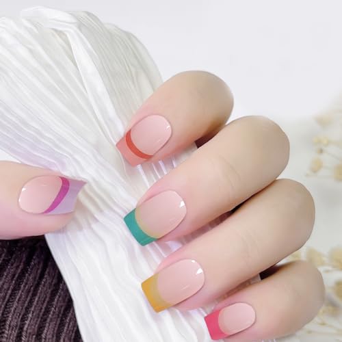 Boloshine UV Gel Nagelsticker Selbstklebend (Bunte Süßigkeiten), 20PCS Halb Ausgehärtete Nagellack zum Aufkleben, Salonqualität Gel Nagellack Streifen mit Nagelfeile und Stick für Damen Mädchen von BoloShine