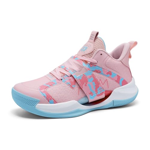 Bolognifi Herren Basketball Training Outdoor Anti-Rutsch-Sportschuhe Geschenk(Pink1,39 EU) von Bolognifi