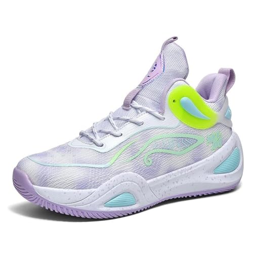 Bolognifi Herren Basketball Training Outdoor Anti-Rutsch-Sportschuhe Geschenk(Purple,35 EU) von Bolognifi