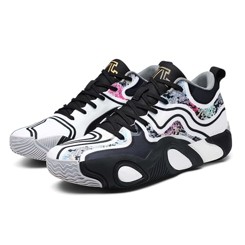 Bolognifi Herren-Basketballschuhe, Bequeme Laufschuhe, Wettkampf-Trainingsschuhe Geschenk(Black,41 EU) von Bolognifi