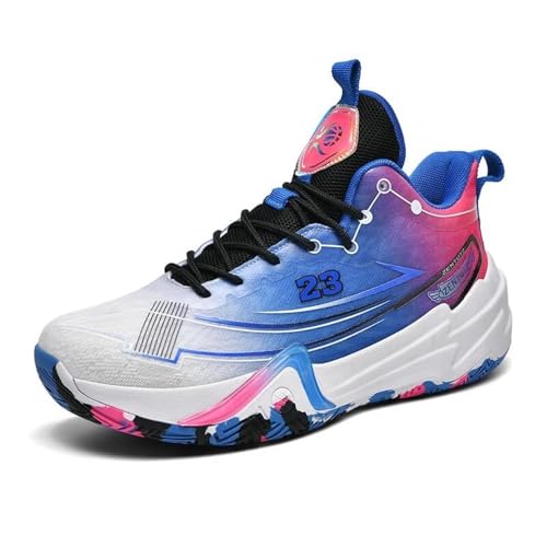Bolognifi Herren-Basketballschuhe, leichte und rutschfeste Outdoor-Trainingssportschuhe Geschenk(Blue,38 EU) von Bolognifi