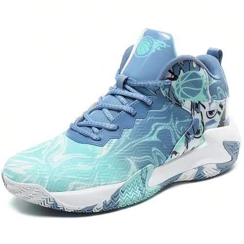 Bolognifi Herren-Basketballschuhe, rutschfeste und leichte Outdoor-Sportschuhe, Trainingsschuhe Geschenk(Blue,44 EU) von Bolognifi