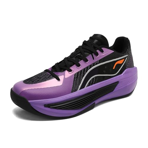 Bolognifi Herren Basketballschuhe Atmungsaktives Mesh Modische Sportschuhe Geschenk(Purple,42 EU) von Bolognifi