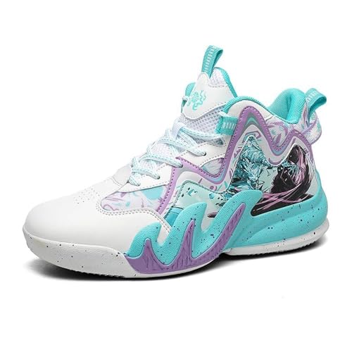 Bolognifi Herren-Basketballschuhe mit Schnürung und hohem Schaft, Outdoor-Sportschuhe Geschenk(Blue,40 EU) von Bolognifi