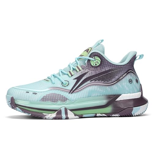 Bolognifi Herren-Basketballschuhe mit hoher Fußgewölbeunterstützung, rutschfeste Outdoor-Trainingssportschuhe Geschenk(Blue,43 EU) von Bolognifi