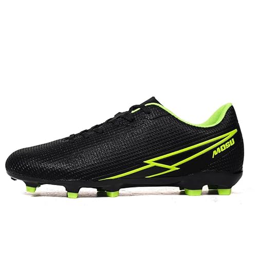 Bolognifi Herren-Fußballschuhe mit niedrig geschnittenen Riemen und Anti-Rutsch-Stollen. Sportliche Trainings-Fußballschuhe for Rasen(Ah-Black,41 EU) von Bolognifi