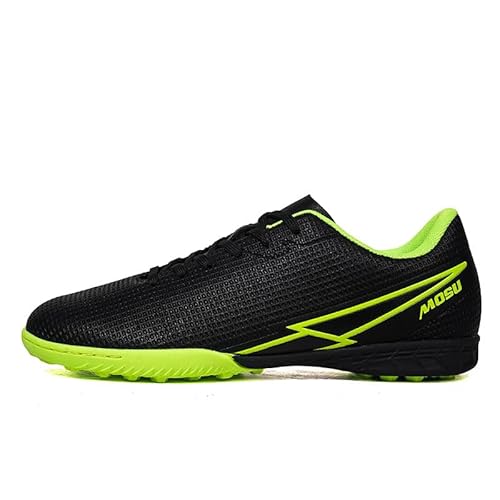 Bolognifi Herren-Fußballschuhe mit niedrig geschnittenen Riemen und Anti-Rutsch-Stollen. Sportliche Trainings-Fußballschuhe for Rasen(Ai-Black,38 EU) von Bolognifi