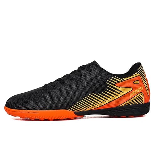 Bolognifi Herren-Fußballschuhe mit niedrig geschnittenen Riemen und Anti-Rutsch-Stollen. Sportliche Trainings-Fußballschuhe for Rasen(Ak-Black,40 EU) von Bolognifi