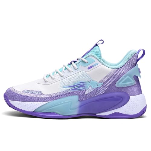 Bolognifi Herren Indoor Outdoor Sport Basketballschuhe, Trainingslaufschuhe Geschenk(Purple,40 EU) von Bolognifi