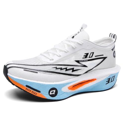 Bolognifi Herren Sport Laufschuhe Anti-Rutsch Training Basketballschuhe Geschenk(White,42 EU) von Bolognifi