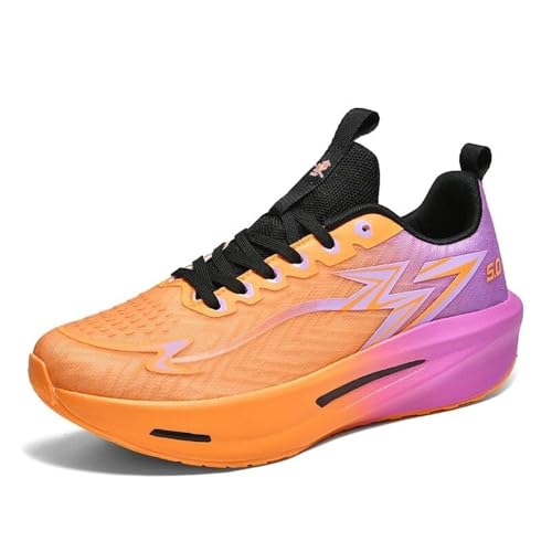 Bolognifi Herren-Trainings-Mesh-Outdoor-Sport-Basketballschuhe Geschenk(Orange,45 EU) von Bolognifi