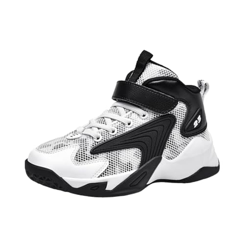 Bolognifi High-Top-Basketballstiefel for Kinder, modische rutschfeste Sportschuhe mit Dicker Sohle Geschenk(Blanco,37 EU) von Bolognifi