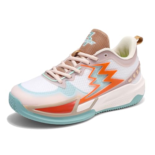 Bolognifi Leuchtende Basketballschuhe for Herren, verschleißfest und rutschfest, Sporttrainingsschuhe Geschenk(Brown,42 EU) von Bolognifi