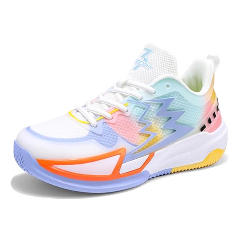 Bolognifi Leuchtende Basketballschuhe for Herren, verschleißfest und rutschfest, Sporttrainingsschuhe Geschenk(Sky Blue-,42 EU) von Bolognifi