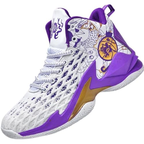 Bolognifi Men's Anti Slip and Wear-Resistant Training Basketball Shoes Geschenk(Purple,43 EU) von Bolognifi