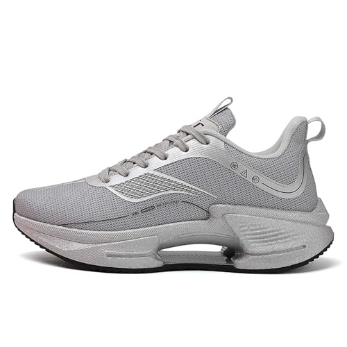 Bolognifi Neutrale Laufschuhe, Fitnessschuhe, Leichtathletik-Tennisschuhe, leichte, Bequeme Wanderschuhe Geschenk(Silvery,43 EU) von Bolognifi