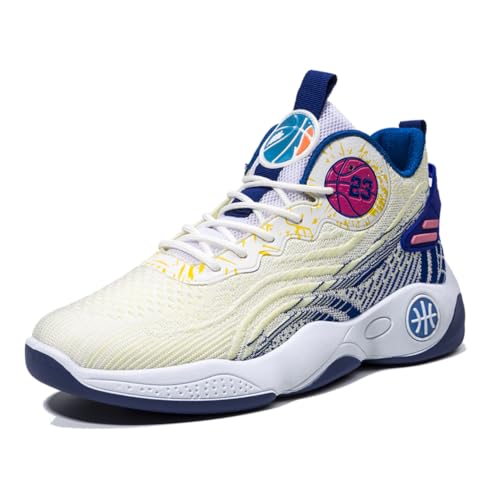 Bolognifi Praktische Sporttrainingsstiefel for Herren mit hohem Schaft und rutschfesten Basketballschuhen Geschenk(Blue,41 EU) von Bolognifi