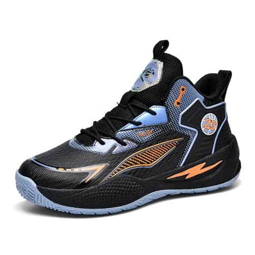 Bolognifi Robuste High-Top-Basketballschuhe for Männer/Frauen mit stylischem Colorblocking-Design Geschenk(Black,38 EU) von Bolognifi