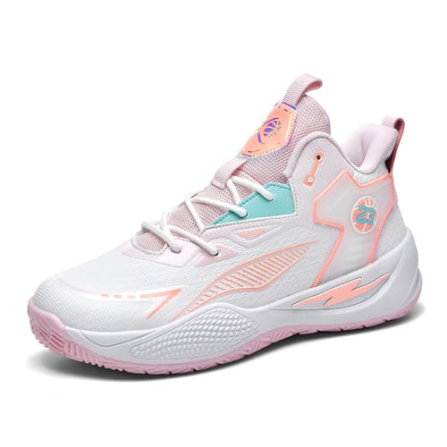 Bolognifi Robuste High-Top-Basketballschuhe for Männer/Frauen mit stylischem Colorblocking-Design Geschenk(Red,39 EU) von Bolognifi