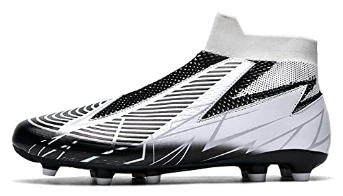 Herren-Fußballschuhe mit Traktion, atmungsaktivem Mesh, strapazierfähigen Stollen, ideal for Spieler und Training(Black,41 EU) von Bolognifi